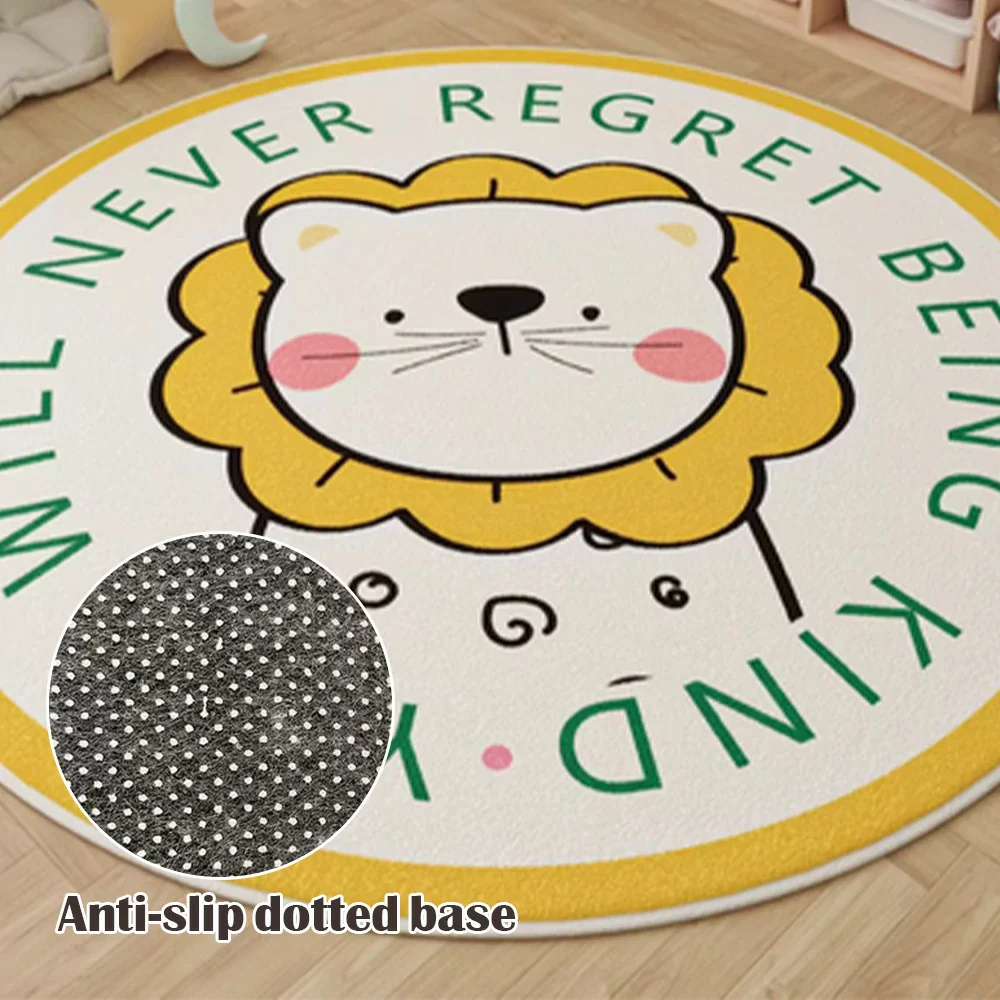 LIVARA Kids Plush Play Mat Non Slip High Density Soft Surface Durable Cozy and Floor Protective Yellow Lion Theme - Image 3