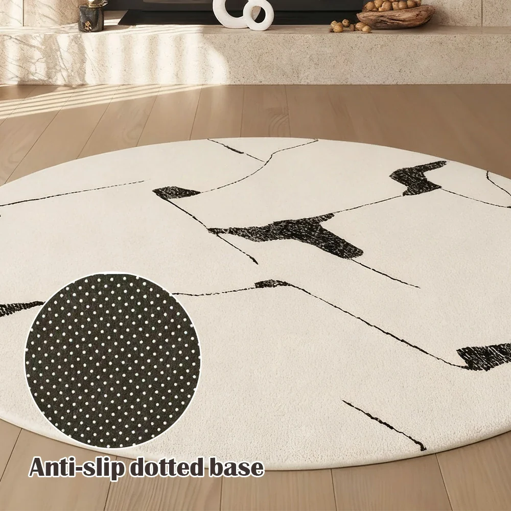 LIVARA 200cm Floor Rugs Theme Ink Trace Geometry Water Resistant Soft Surface High Density Woven Construction Non Slip Backing Easy Care - Image 3