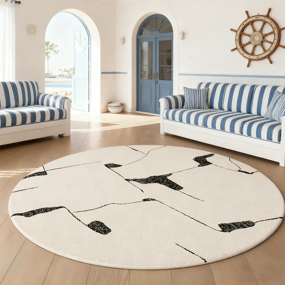 LIVARA 200cm Floor Rugs Theme Ink Trace Geometry Water Resistant Soft Surface High Density Woven Construction Non Slip Backing Easy Care - Image 4