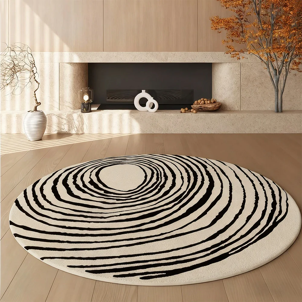 LIVARA 200cm Floor Rugs Theme Ink Line Vortex Premium Woven Yarn Comfortable Feel Stain Protection Quiet Anti Slip Base - Image 2