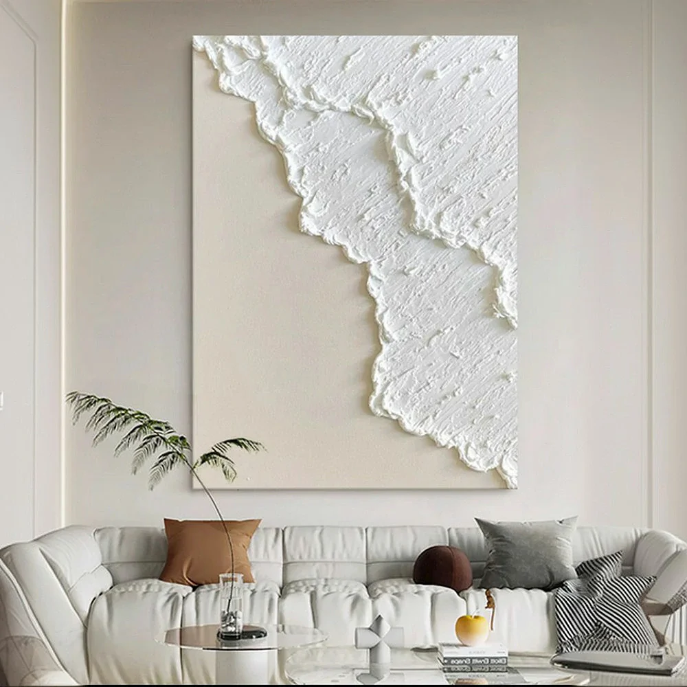 LIVARA Hand-Painted Oil Painting 60/80/120cm - Contemporary Wall Art Featuring Soft Colours and Organic Forms for Tranquil Ambience - Image 4