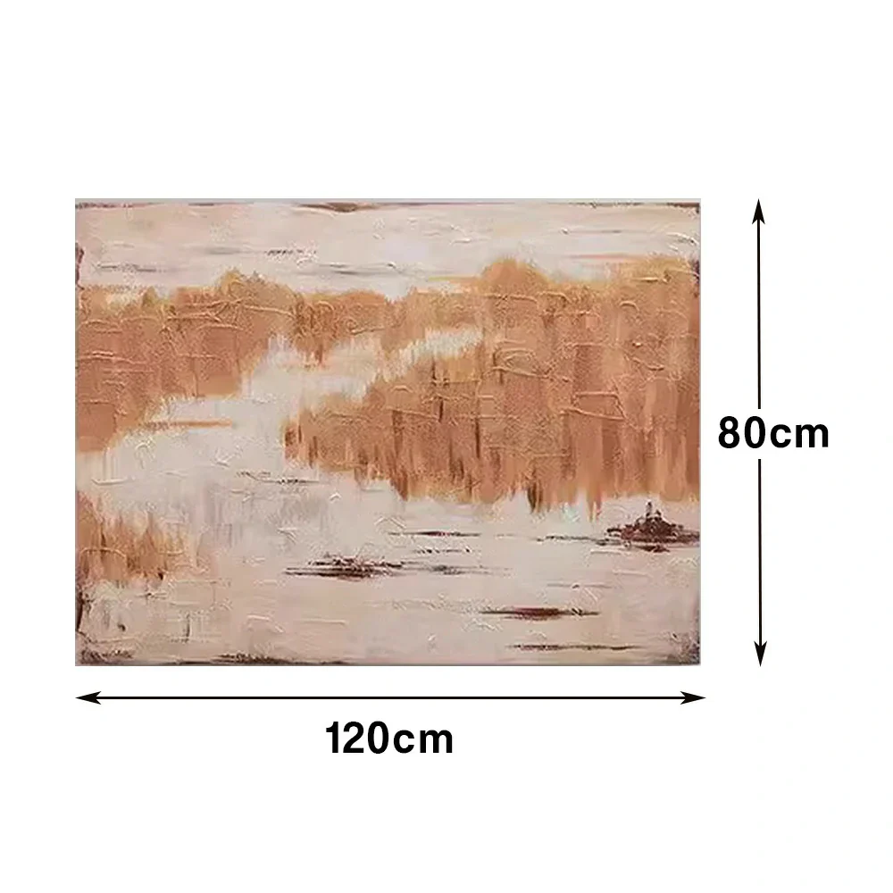 LIVARA Hand-Painted Oil Painting 60/80/120cm - Contemporary Neutral Tones and Organic Shapes for Effortless Home Styling - Image 6