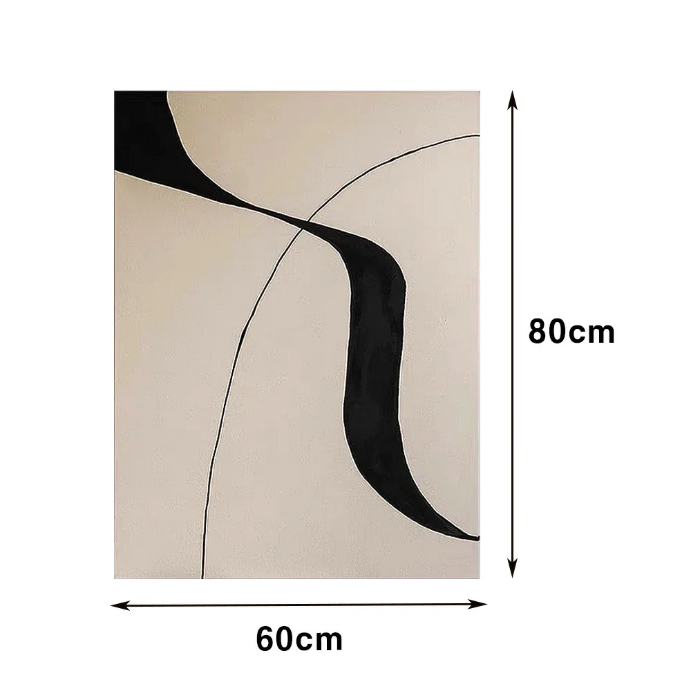 LIVARA Hand-Painted Oil Painting 60/80/120cm - Neutral Wall Art Featuring Textured Brush Details and a Clean, Simple Layout - Image 5