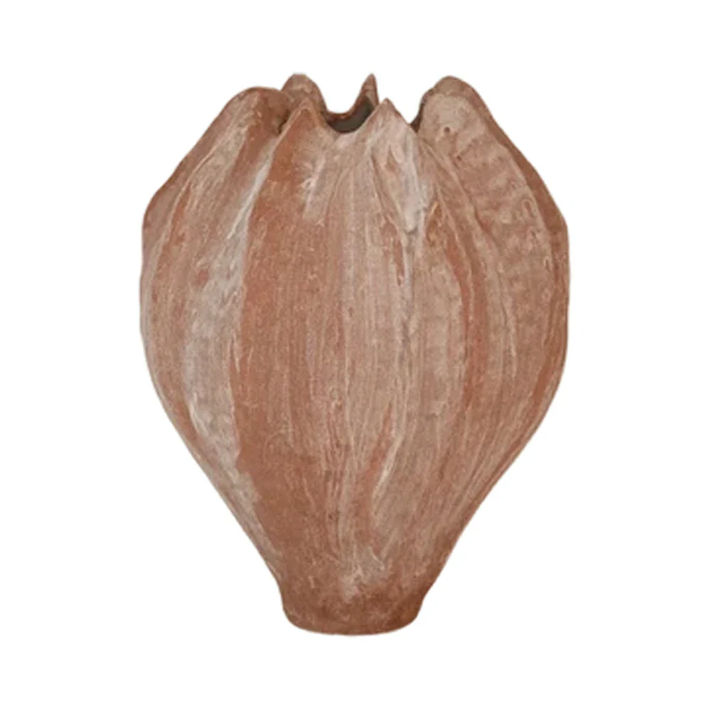 LIVARA Ceramic Vase Ornament Floral BudāInspired Design Decorative Art Vessel Matte Ceramic Natural Silhouette