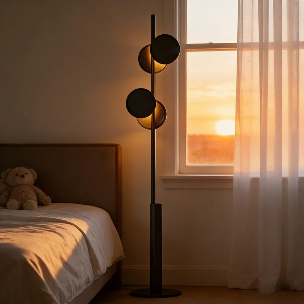 LIVARA XS-6 Floor Lamp with Soft Ambient Lighting Iron Frame and Stable Base for Modern Home Decor - Image 4