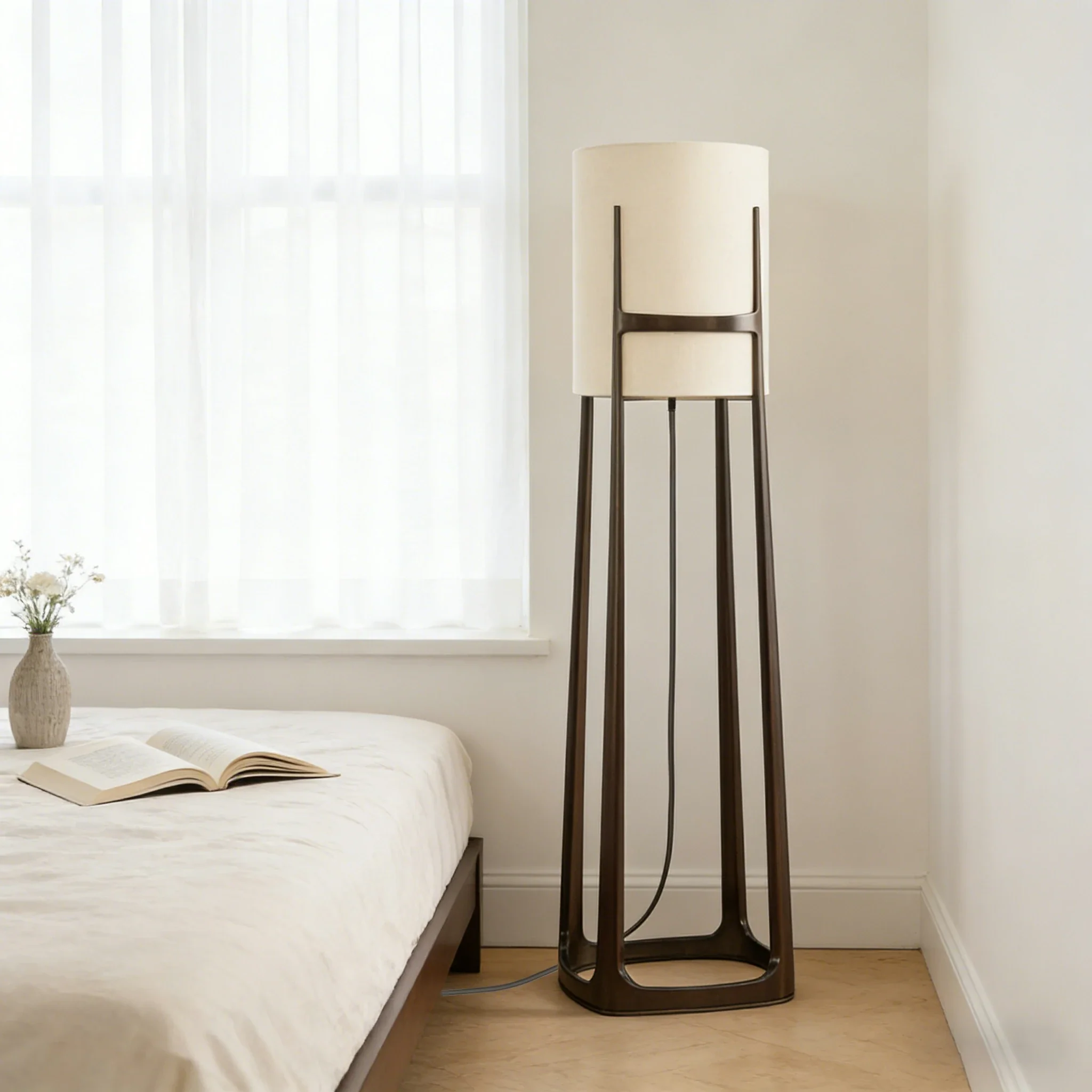 LIVARA XS-19 Floor Lamp with Soft Ambient Lighting Iron Frame and Stable Base for Modern Home Decor - Image 4