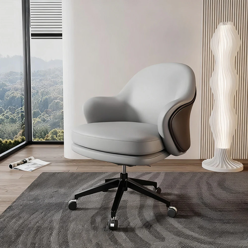 LIVARA Office Chair - Ergonomic Back Support, Nappa Leather, High-Density Foam, Gas Lift, 66cm Seat - Image 2