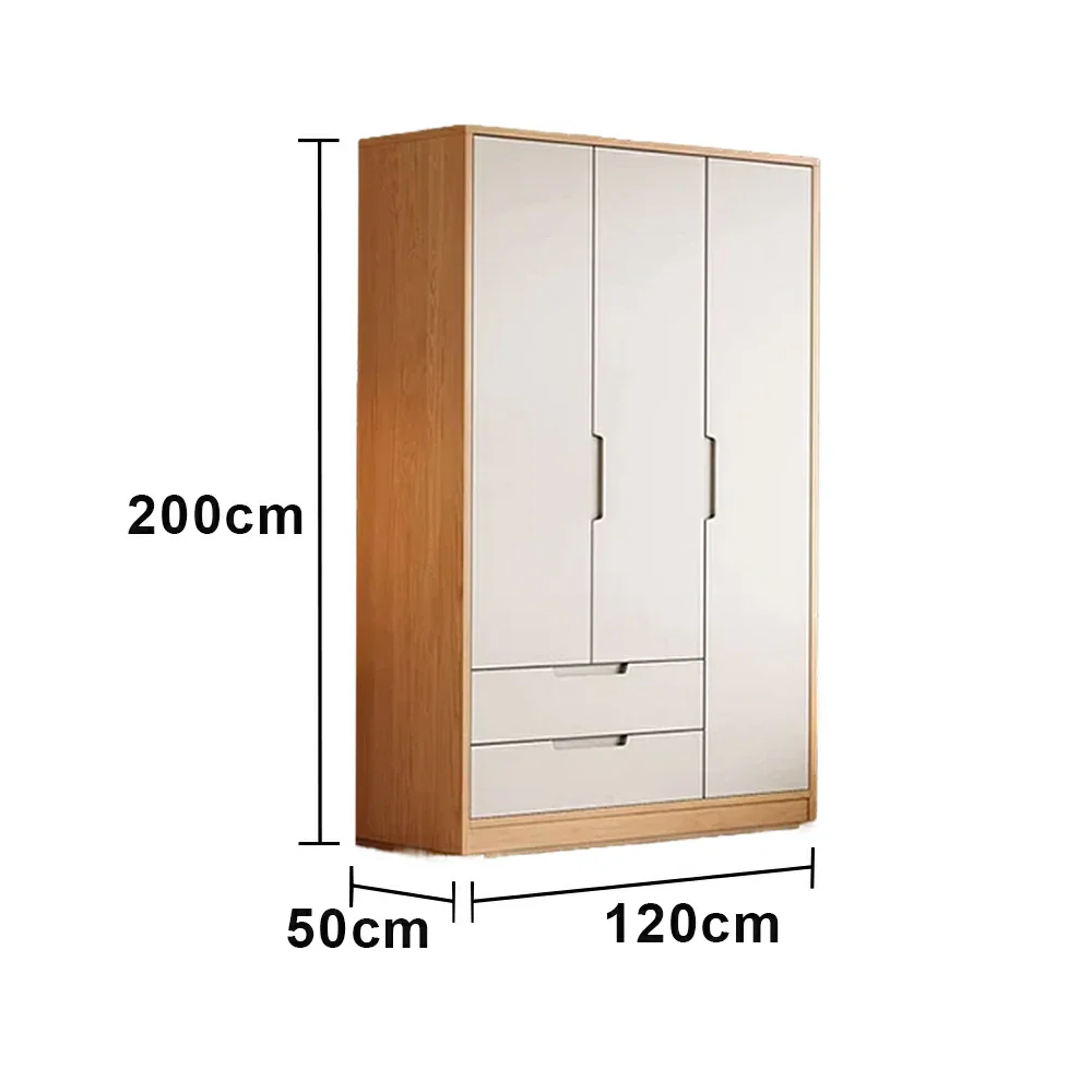 LIVARA 120cm Wardrobe Cabinet - Multi-Compartment Hanging Storage with Malacca Board Doors, Solid Wood Rail & Soft-Close Hardware - Image 5