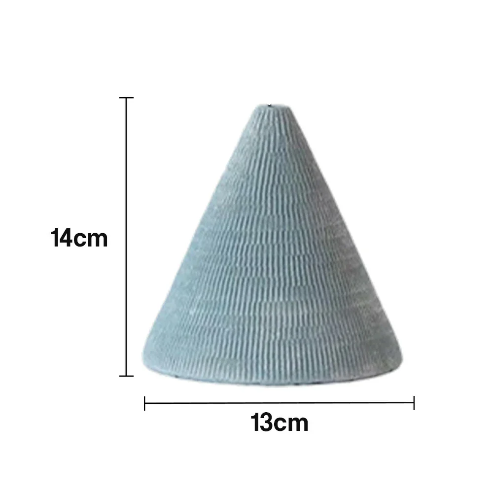 LIVARA Mini Ceramic Vase - Sculptural Cone Shape with Textured Matte Finish, Elegant Accent Decor for Modern Interiors - Light Blue - Image 5