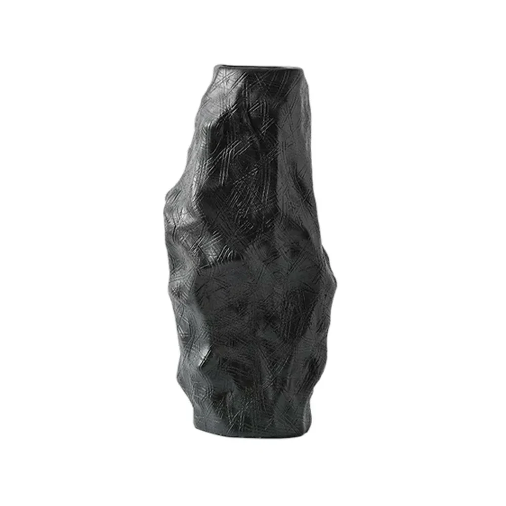 LIVARA Ceramic Vase Ornament Snow Willow Theme Artistic Display Matte Ceramic Handcrafted Stone-Texture Design
