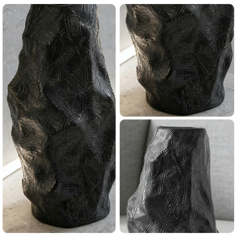LIVARA Ceramic Vase Ornament Snow Willow Theme Artistic Display Matte Ceramic Handcrafted Stone-Texture Design - Image 3