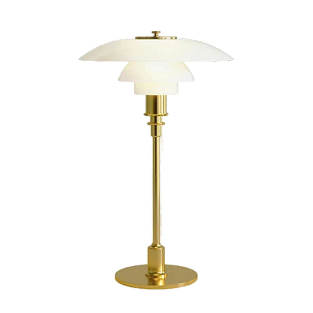 LIVARA Table Lamp Three Colors E14 Glass Lampshade High CRI Energy-efficient Design - White