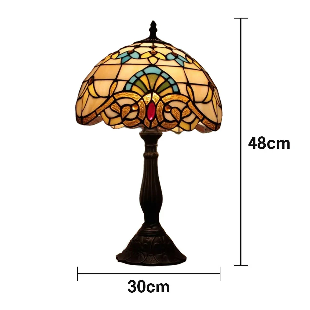 LIVARA Glass Table Lamp - High-Temperature Coloured Glass, E27 Socket, Resin/Aluminium Base, Handcrafted & Vibrant Illumination - Image 5