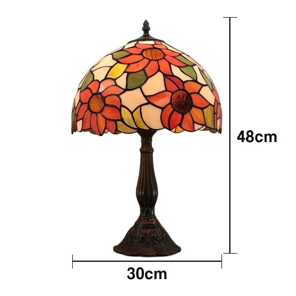 LIVARA Handcrafted Glass Table Lamp - Colourful High-Temperature Glass, E27 Socket, Resin/Aluminium Base for Vibrant Illumination - Image 5