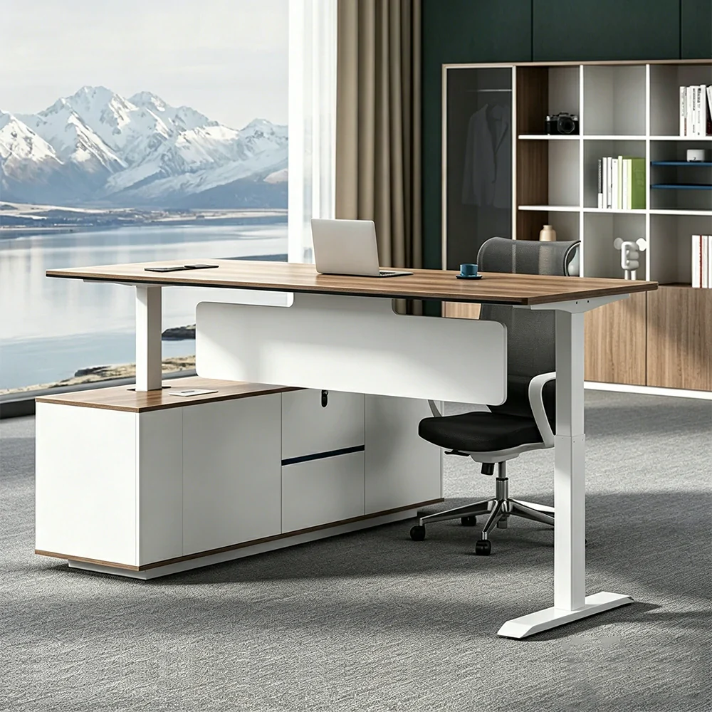 LUXORA 1.8m Dual Motor Standing Desk - 720-1200mm Adjustable for Home Office - Light Wood - Image 2