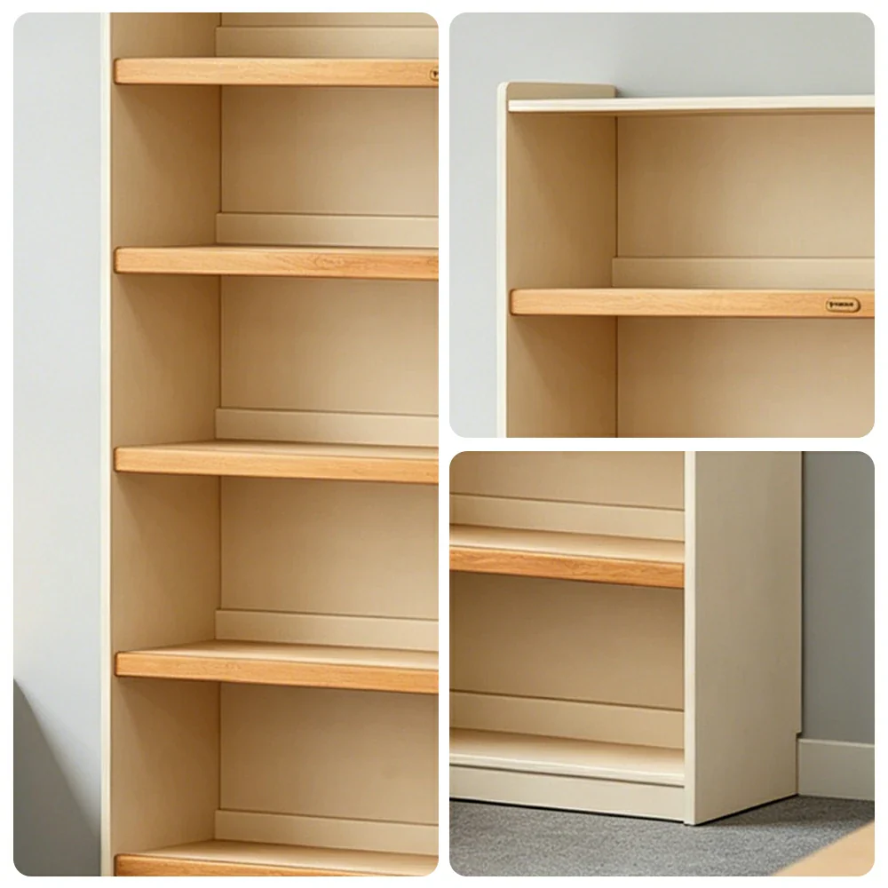 LUXORA 80cm Slim Solid Wood Bookshelf with Open Shelves and Back Panel for Study Bedroom and Small Spaces - Image 3