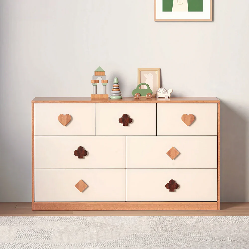 LUXORA Kids Dresser Cream Style Eco-Friendly Rounded Silent Rails 7-Drawer Cabinet for Kids Room Bedroom Living Room Reading Corner - Image 2