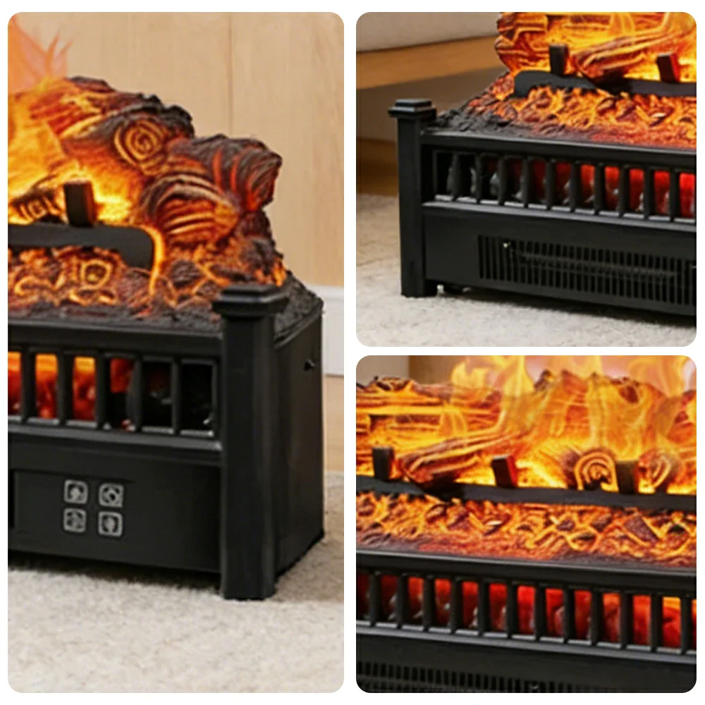 LUXORA Electric Fireplace Heater 3D Log Flame Insert 700W-1600W Indoor Heater with Remote Control - Image 3