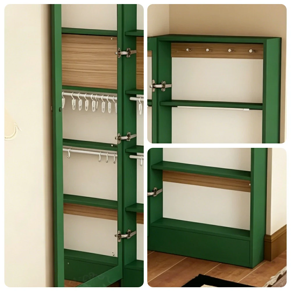 LUXORA Vintage Dressing Cabinet Large Storage Vanity Organizer for Bedroom Walk-In Closet - Green - Image 4