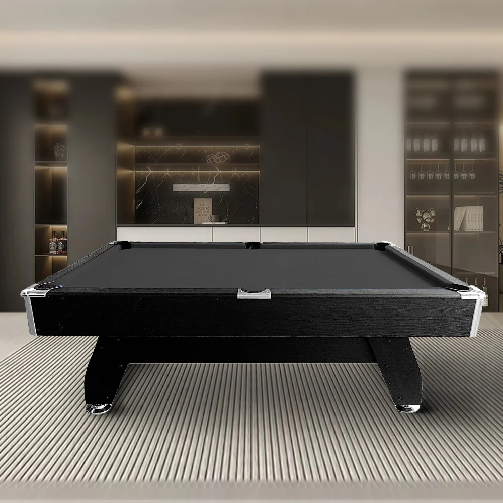 CUETIQ MDF 7FT Pool Snooker Billiard Table With Accessories - Black Felt - Image 7