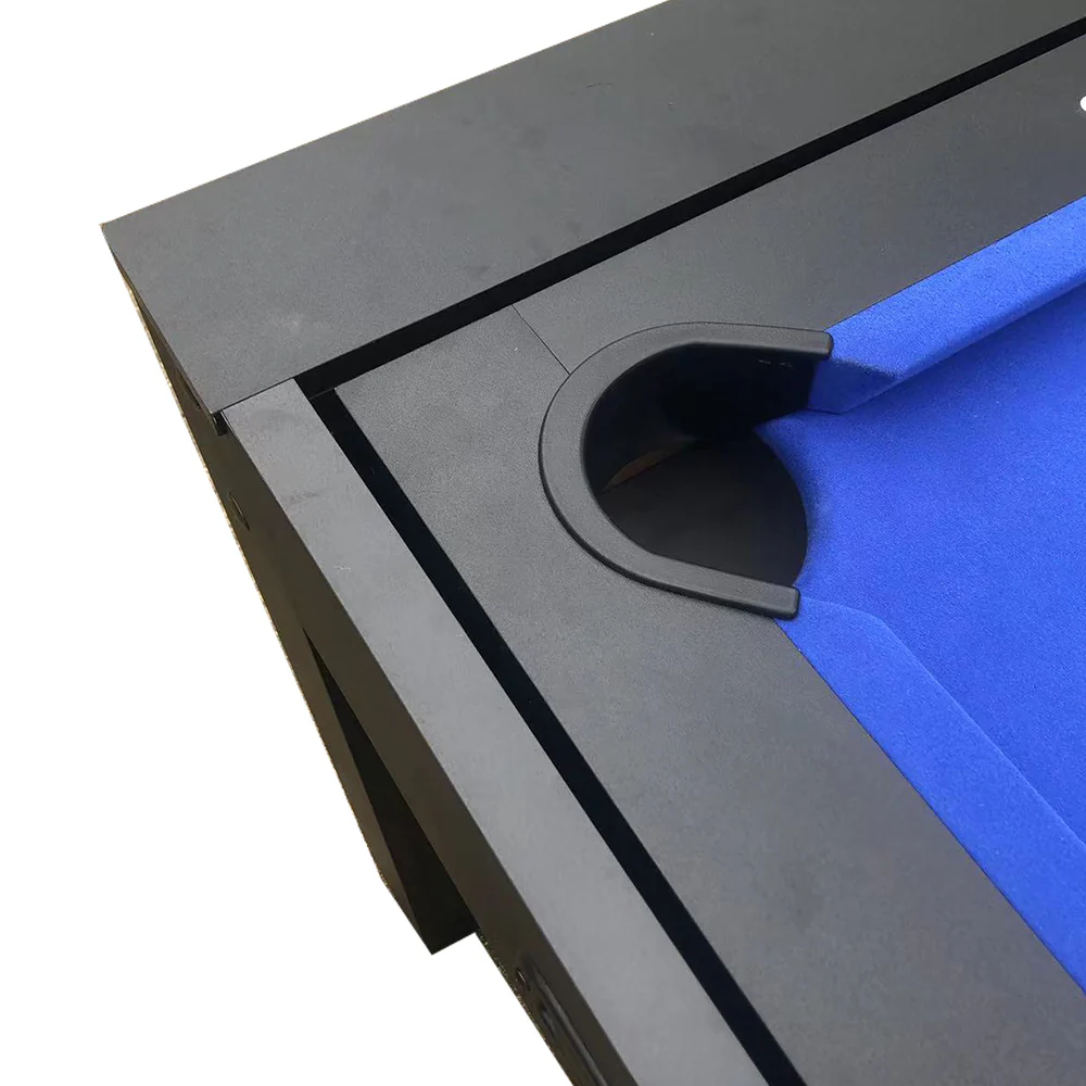 CUETIQ 7FT MDF 4-IN-1 Convertible Multi-function Table Free Accessories Air Hockey/ Billiards Table/ Dining Table/ Table Tennis Table - Black&Blue - Image 28