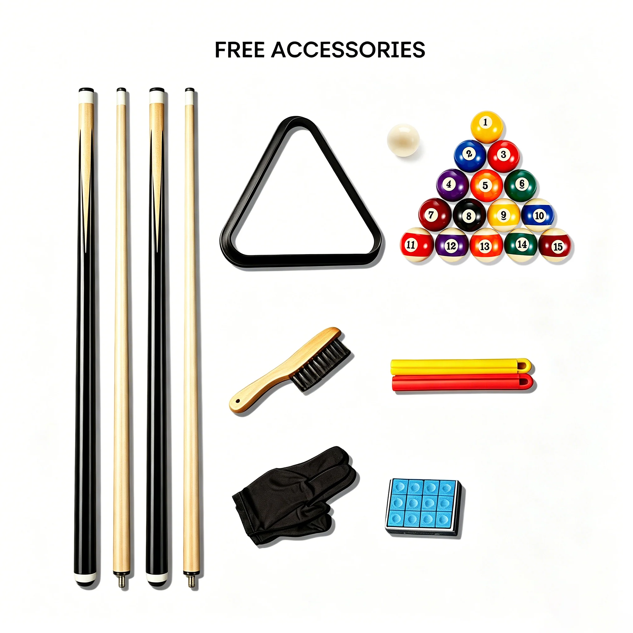 CUETIQ 7FT Modern Design Pool Table Snooker Billiard Table Black Frame With Free Accessories - Image 24