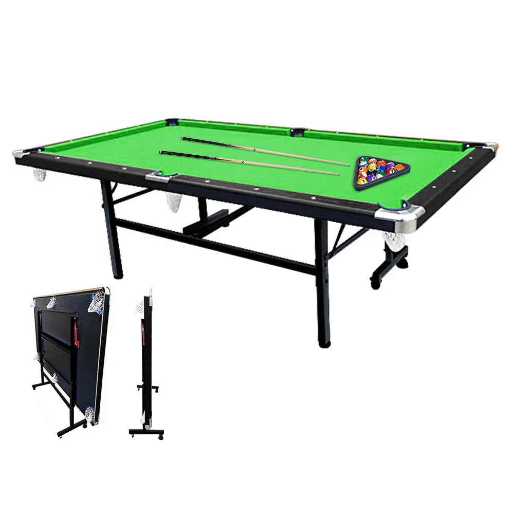CUETIQ 8FT Foldable Pool Table Blue/Red/Green/Black Felt Billiard Table Free Accessory for Small Room - Image 11