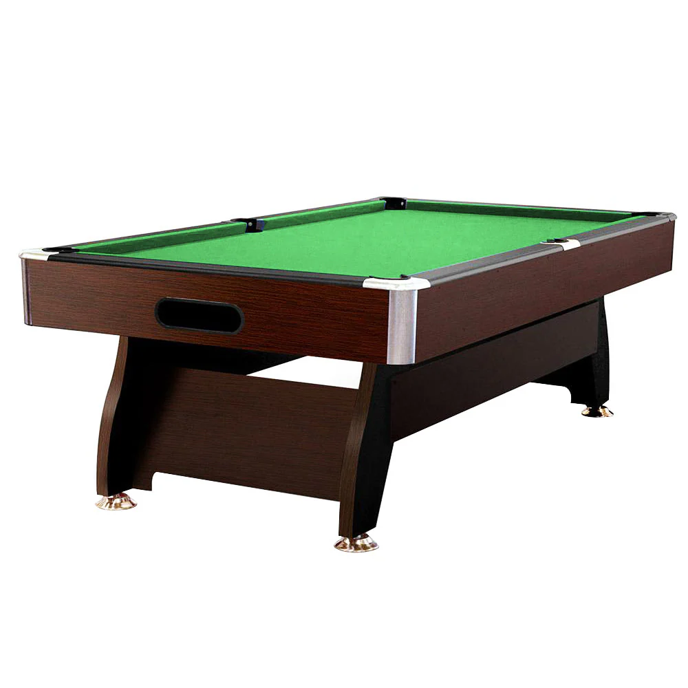 CUETIQ 8FT MDF Walnut Frame Pool Snooker Billiard Table with Accessories Pack - Image 11