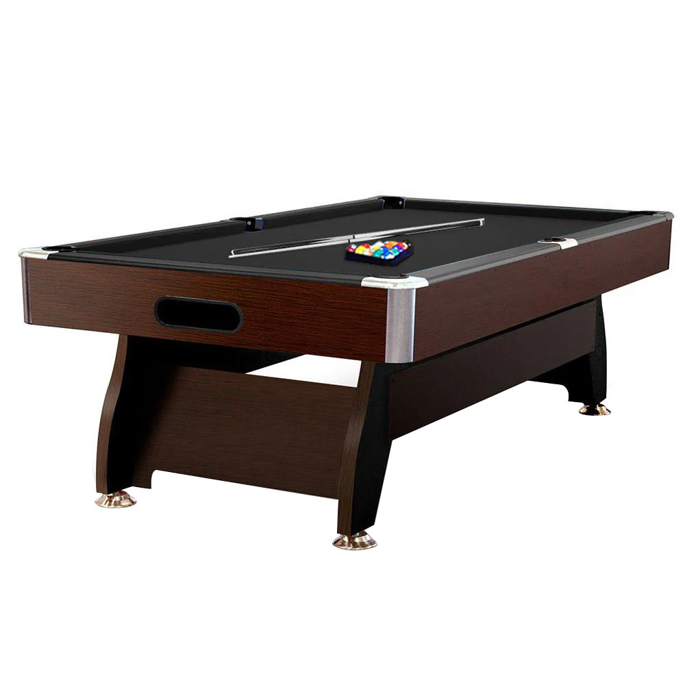 CUETIQ 8FT MDF Walnut Frame Pool Snooker Billiard Table with Accessories Pack - Image 18