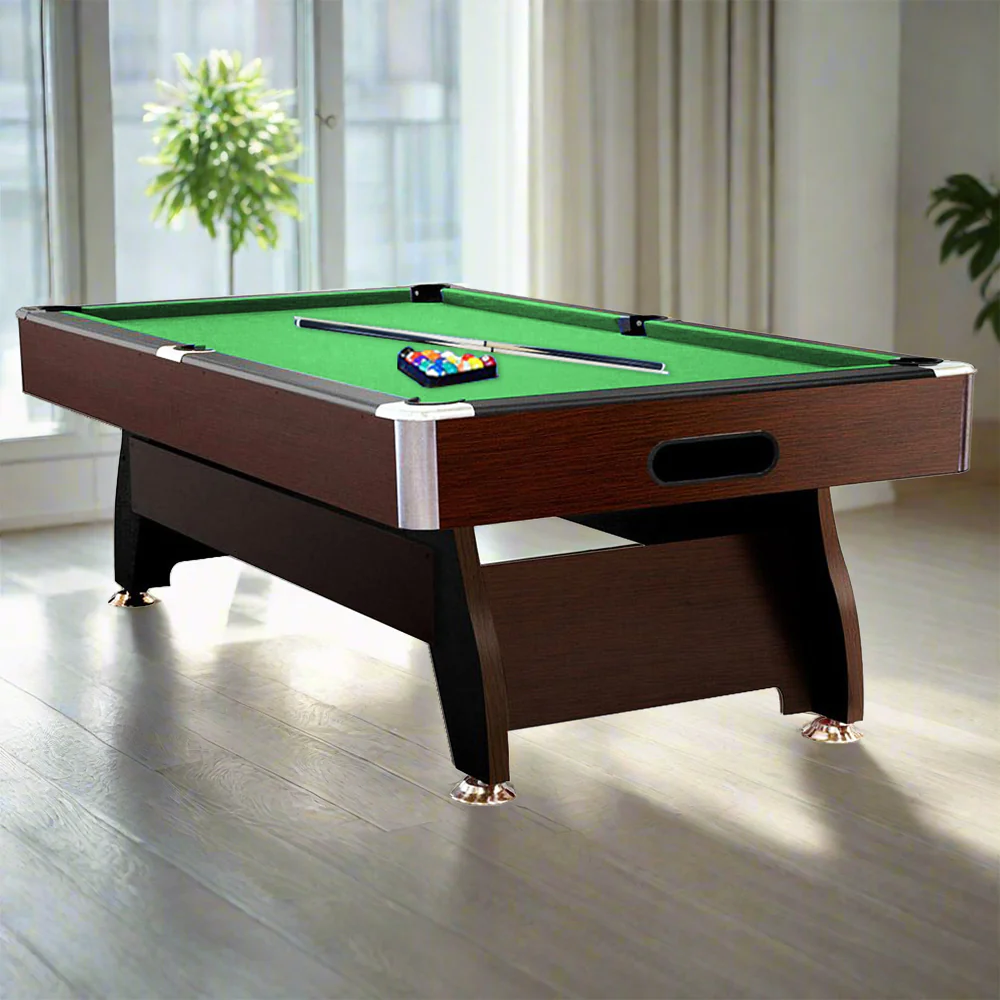 CUETIQ 8FT MDF Walnut Frame Pool Snooker Billiard Table with Accessories Pack - Image 21