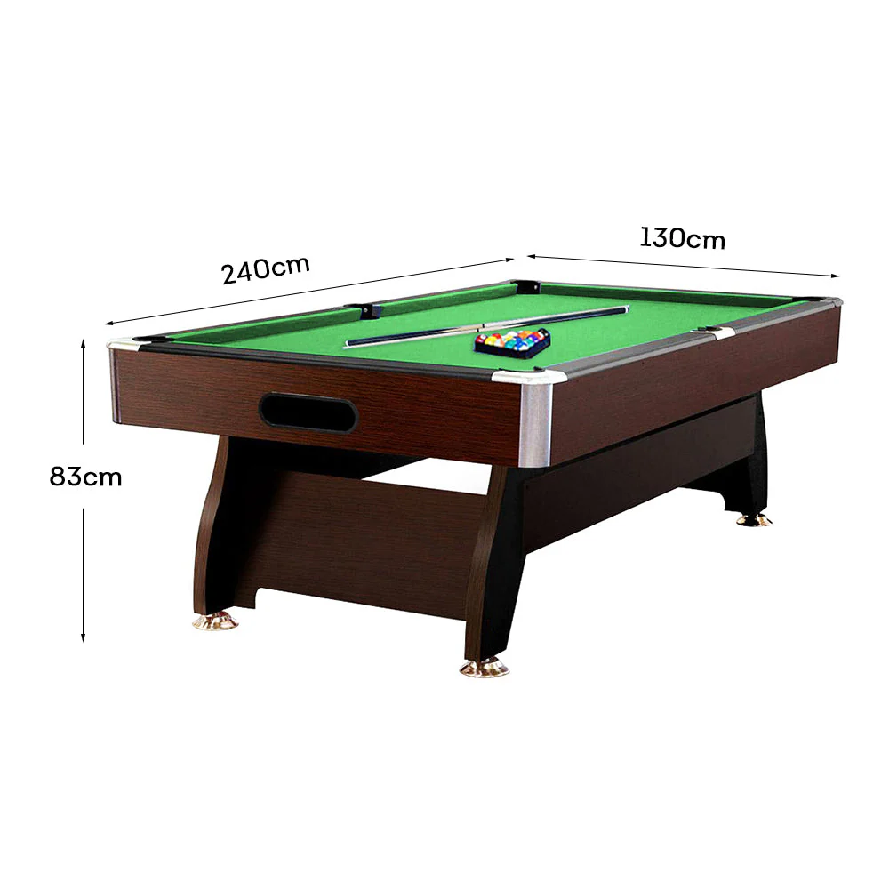 CUETIQ 8FT MDF Walnut Frame Pool Snooker Billiard Table with Accessories Pack - Image 31
