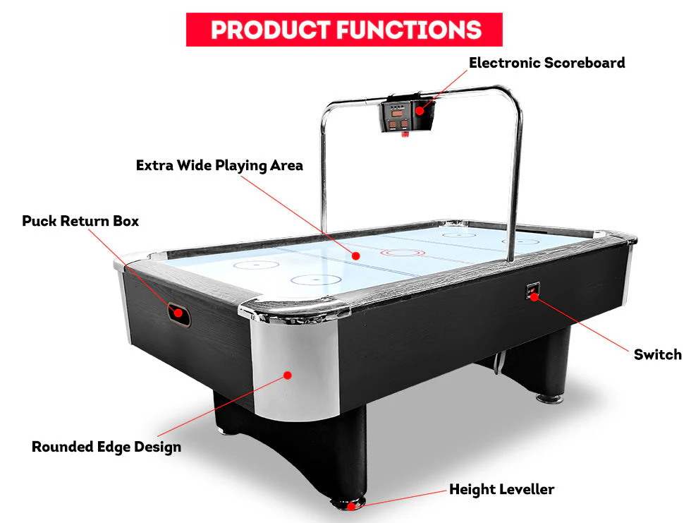 AIRMAX AH19 7FT Air Hockey Table With Bridge Electronic Scoreboard - Image 12