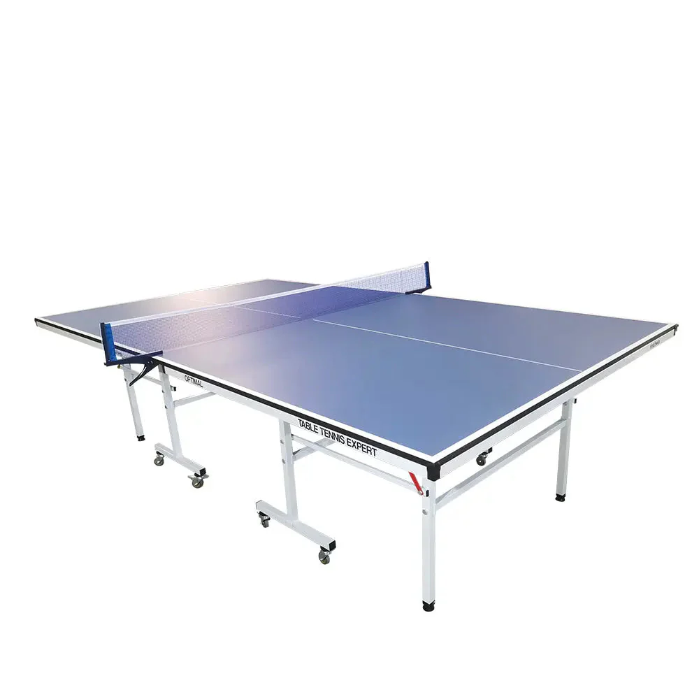 PRIMO Optimal 16mm Indoor Blue Top Foldable Solo Play Table Tennis Pingpong Table-Bats Balls Net - Image 8