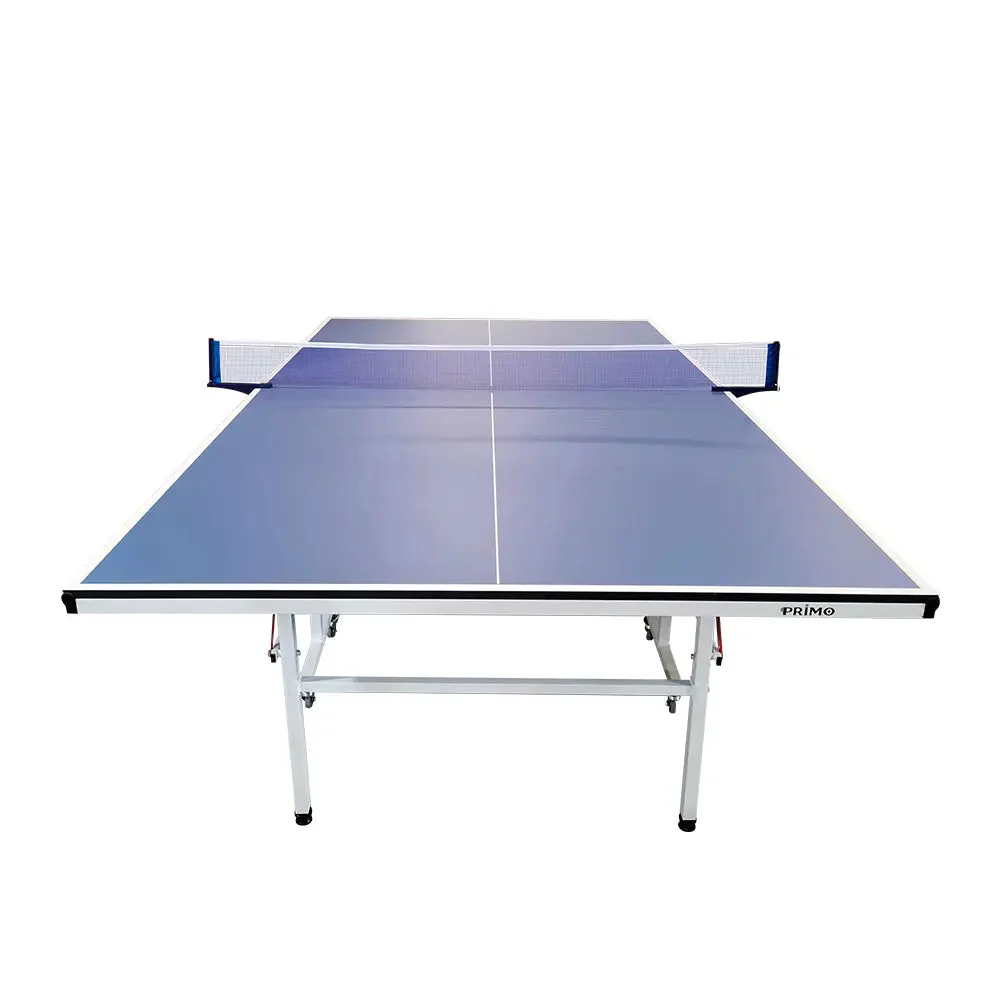 PRIMO Optimal 16mm Indoor Blue Top Foldable Solo Play Table Tennis Pingpong Table-Bats Balls Net - Image 9