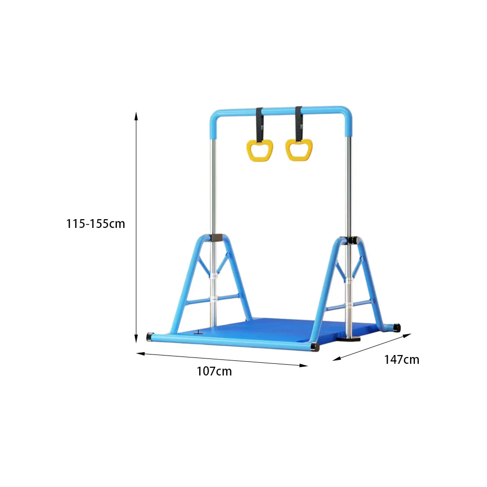 WIGLOO 115-155cm Adjustable Height Foldable Kids Horizontal Bar Chin Up Pull Up Bar - Image 15