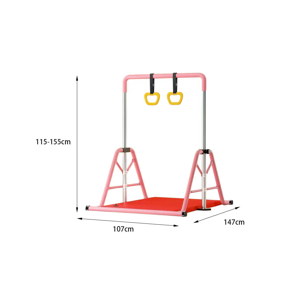 WIGLOO 115-155cm Adjustable Height Foldable Kids Horizontal Bar Chin Up Pull Up Bar - Image 18