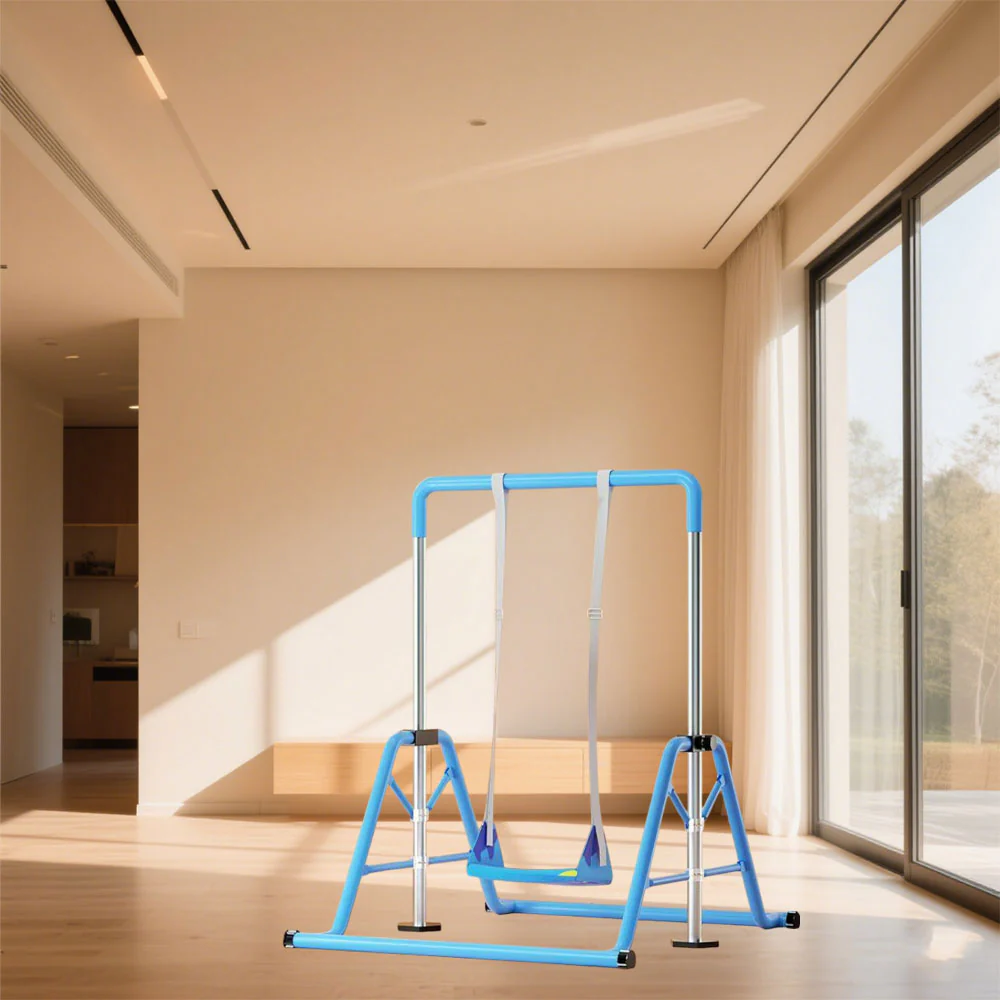 WIGLOO 115-155cm Adjustable Height Foldable Kids Horizontal Bar Chin Up Pull Up Bar - Image 20