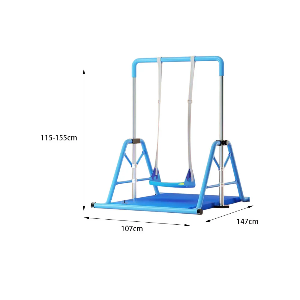 WIGLOO 115-155cm Adjustable Height Foldable Kids Horizontal Bar Chin Up Pull Up Bar - Image 27
