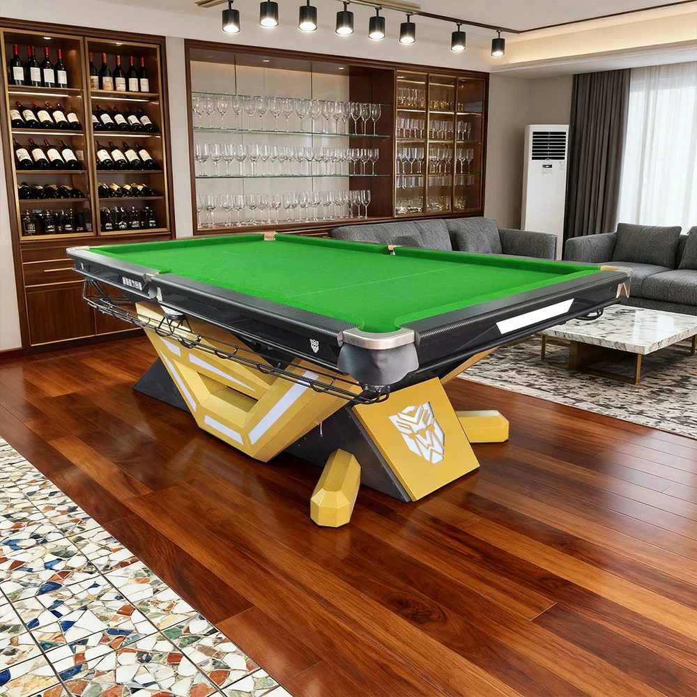 QUESLA 9FT Billiard Table - Durable Slate Surface, Carbon Fiber Rail, Alloy Pockets, Smooth Ball Return System, Free Accessories Package - Image 2