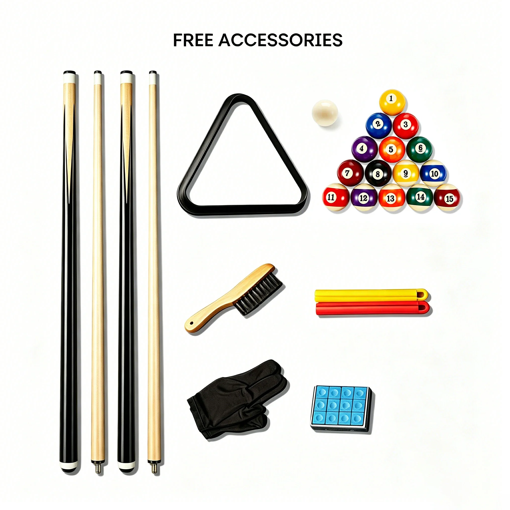 CUETIQ 6FT/7FT 4-in-1 Flip Pool Table - Billiards, Air Hockey, Table Tennis & Dining Top, Space-Saving Design, Smooth Felt Surface, Durable MDF Frame, Free Accessories - Image 5