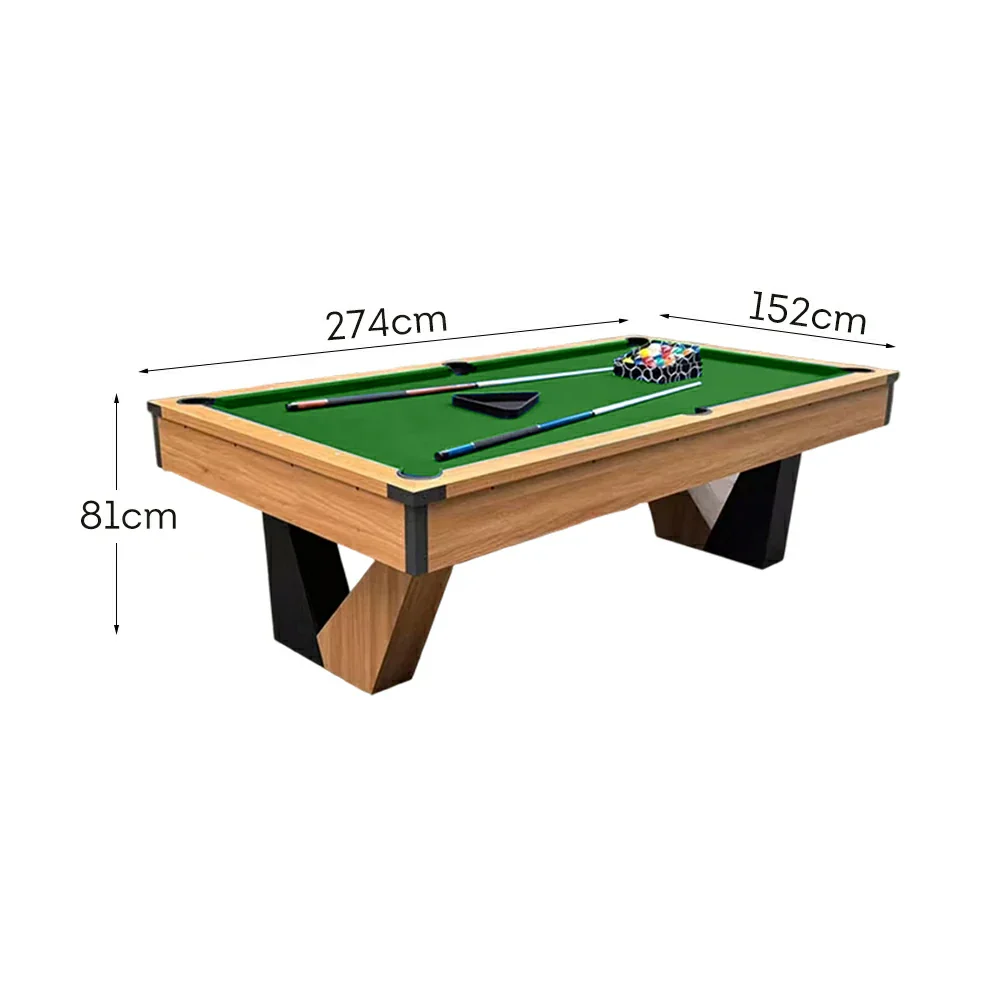 QUESLA 9FT 3-in-1 Marble Pool Table - Billiards, Ping Pong & Office Desk, Ball Return System - Image 8