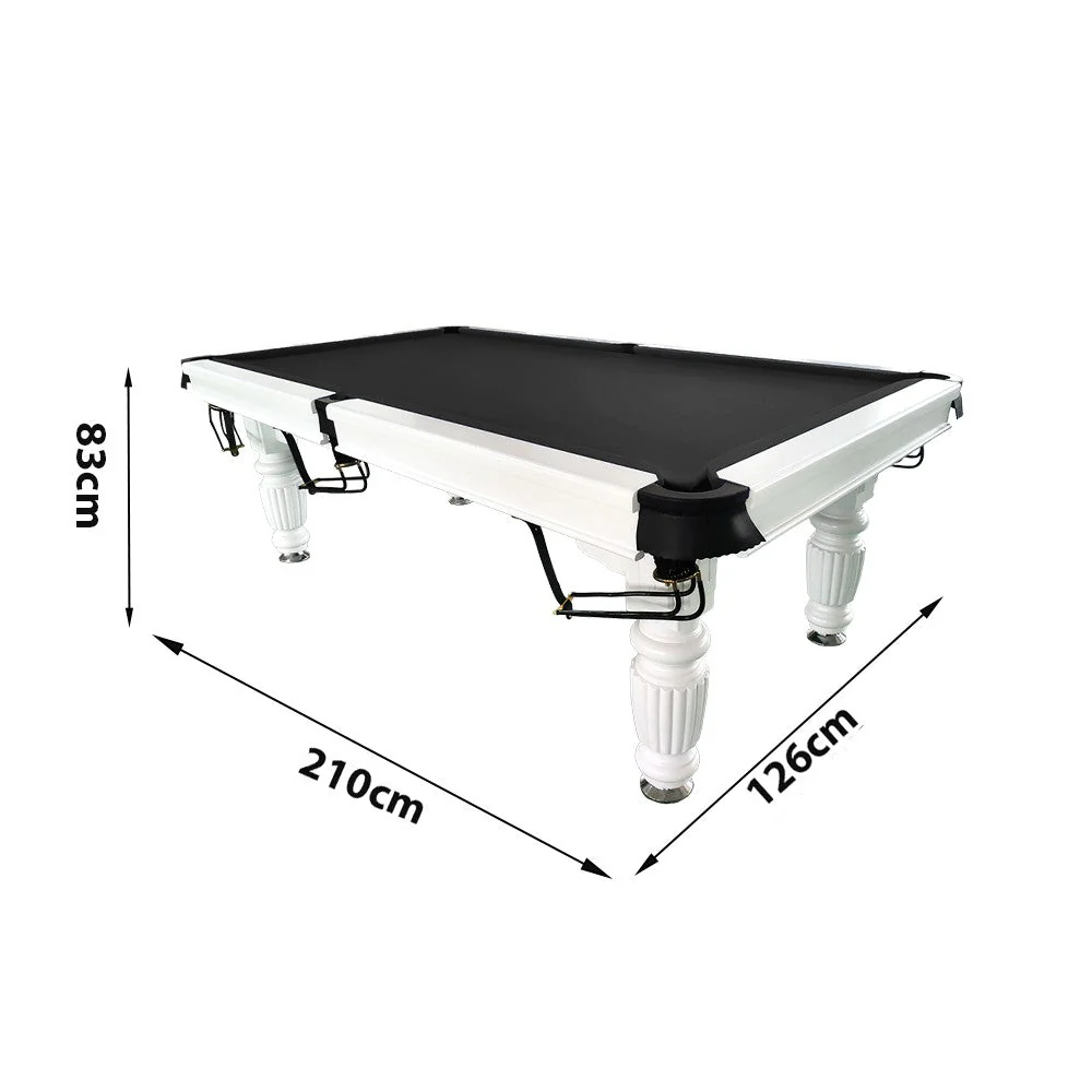 QUESLA 7FT Pool Table 2025 Model - Classic Slate Design Upgraded with Reinforced Legs & Pro Ball Nets - Professional Billiard Table, Solid Timber White Frame - Image 73