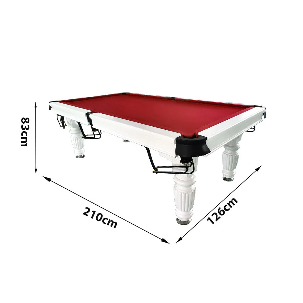 QUESLA 7FT Pool Table 2025 Model - Classic Slate Design Upgraded with Reinforced Legs & Pro Ball Nets - Professional Billiard Table, Solid Timber White Frame - Image 74