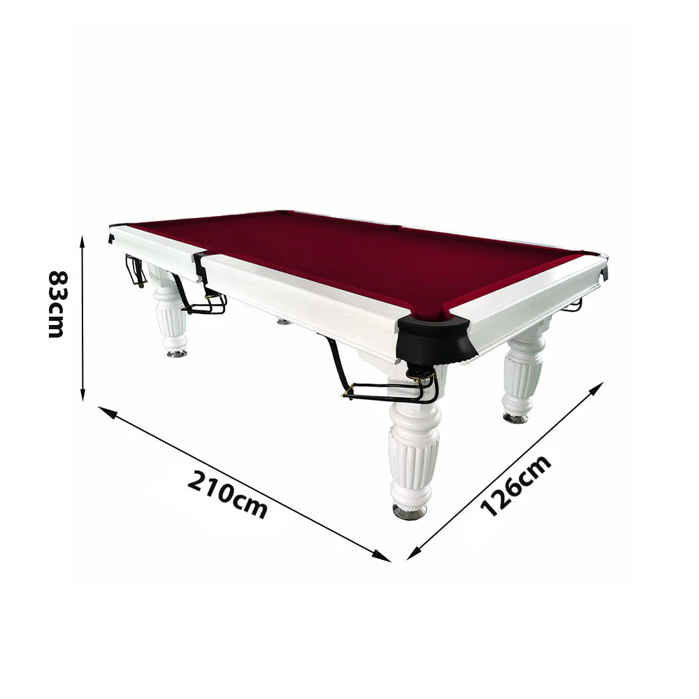 QUESLA 7FT Pool Table 2025 Model - Classic Slate Design Upgraded with Reinforced Legs & Pro Ball Nets - Professional Billiard Table, Solid Timber White Frame - Image 77