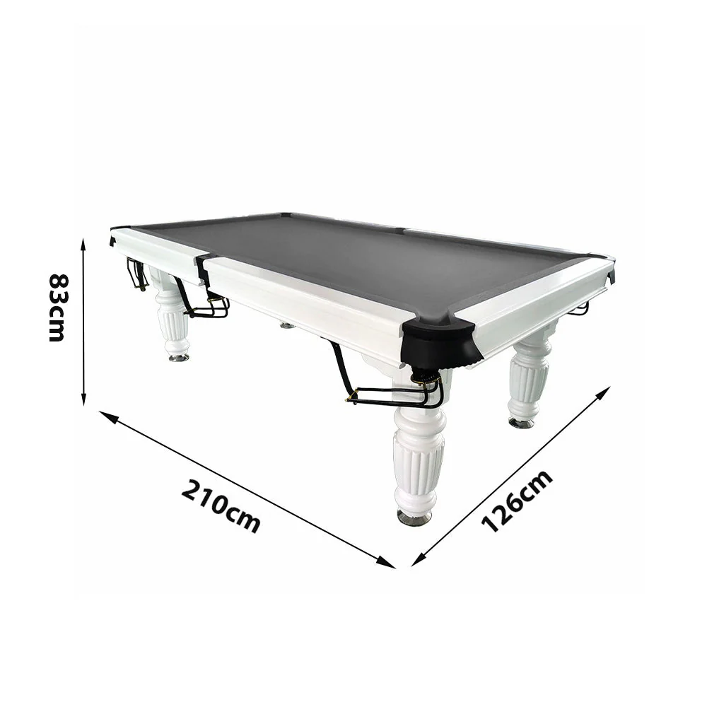 QUESLA 7FT Pool Table 2025 Model - Classic Slate Design Upgraded with Reinforced Legs & Pro Ball Nets - Professional Billiard Table, Solid Timber White Frame - Image 78