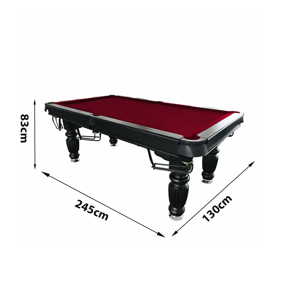 QUESLA 8FT Pool Table 2025 Model - Classic Slate Design Upgraded with Reinforced Legs & Pro Ball Nets - Professional Billiard Table, Solid Timber Black Frame - Image 70