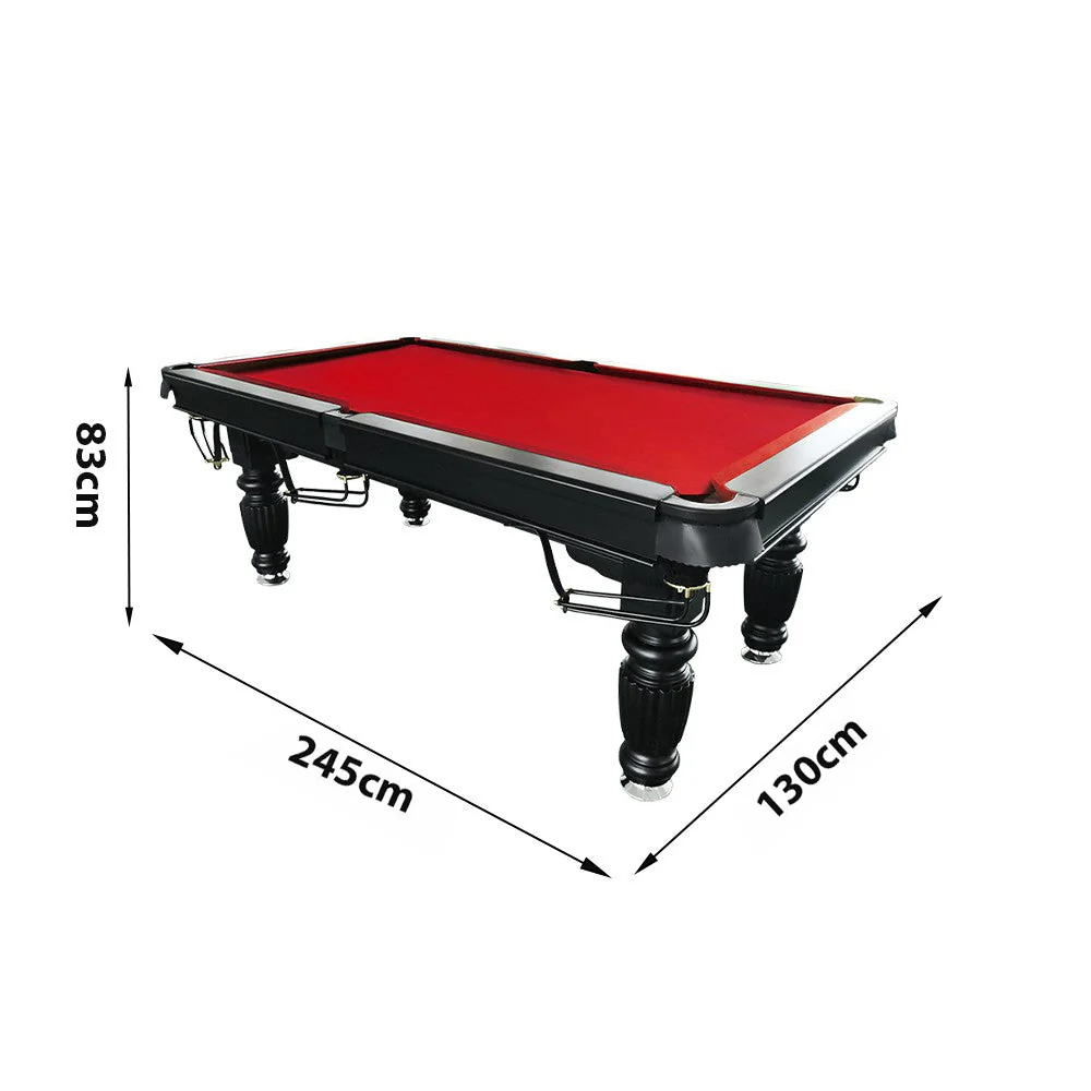 QUESLA 8FT Pool Table 2025 Model - Classic Slate Design Upgraded with Reinforced Legs & Pro Ball Nets - Professional Billiard Table, Solid Timber Black Frame - Image 74
