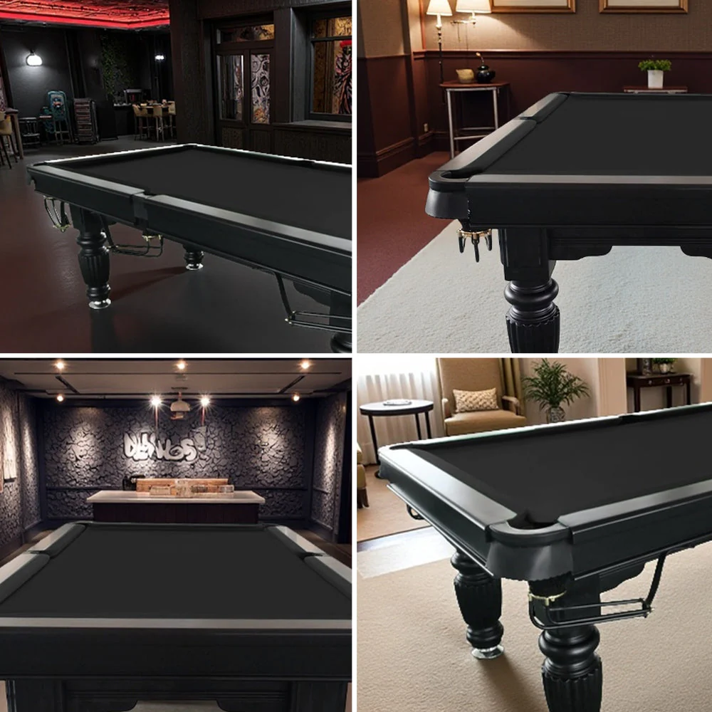 QUESLA 8FT Pool Table 2025 Model - Classic Slate Design Upgraded with Reinforced Legs & Pro Ball Nets - Professional Billiard Table, Solid Timber Black Frame - Image 28