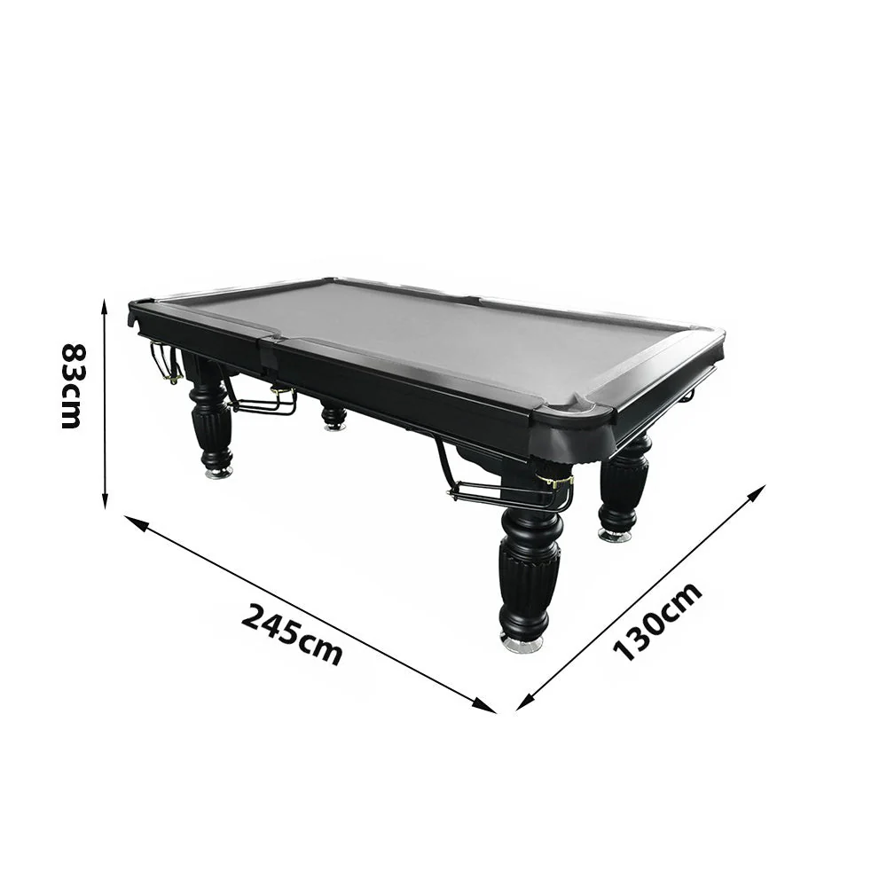 QUESLA 8FT Pool Table 2025 Model - Classic Slate Design Upgraded with Reinforced Legs & Pro Ball Nets - Professional Billiard Table, Solid Timber Black Frame - Image 35