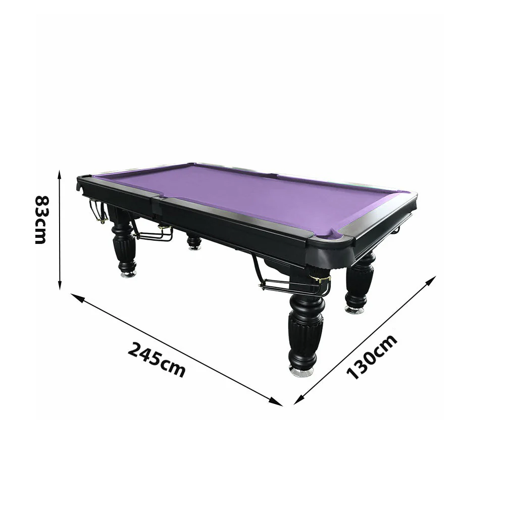 QUESLA 8FT Pool Table 2025 Model - Classic Slate Design Upgraded with Reinforced Legs & Pro Ball Nets - Professional Billiard Table, Solid Timber Black Frame - Image 33